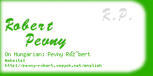 robert pevny business card